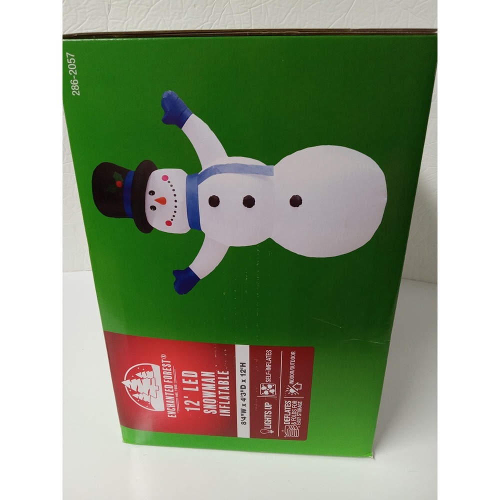 12 FT SNOWMAN LED Inflatable Enchanted Forest New In Box - Picture 3 of 6